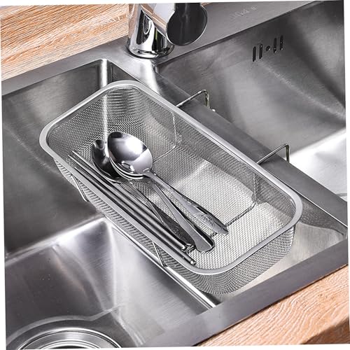 Colador para fregadero de acero inoxidable 11x5x2 pulg miniatura 3