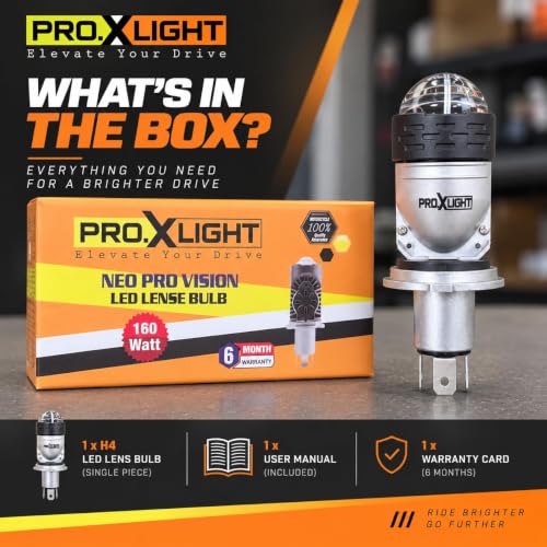 Image of PROXLIGHT 160W LED Projector Headlight Bulb H4 Dual Beam with Cooling Fan