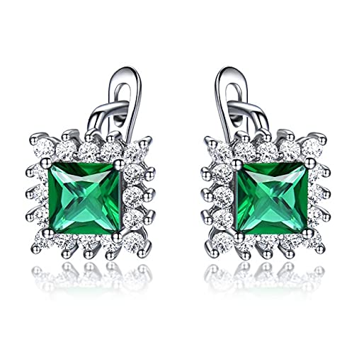 Boucles d'oreilles saphir bleu simulé de haute qualité