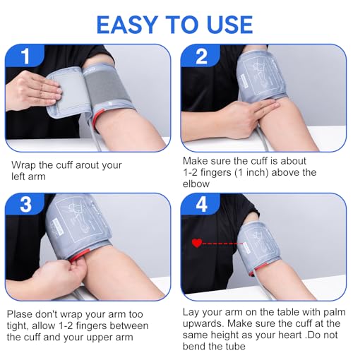 Image of 2XL Blood Pressure Cuff for Adult, Compatible with Most Monitors, ARM Blood Pressure Replacement Cuff with 8 Connectors 8.7 inch-24 inch (22-60cm)