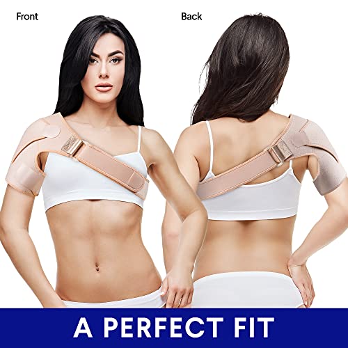 Suptrust Shoulder Brace For Women And Men, Shoulder Pain Relief, Shoulder Support, Rotator Cuff Support Brace, Adjustable Fit Sleeve Wrap, Relief For Shoulder Injuries And Tendonitis, One Size Regular(Pink Color) #TOP6