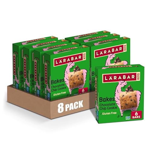 Larabar Kids Bakes Chocolate Chip Cookie Gluten Free Bars, 5.76 oz, 6 Ct (Pack of 8)