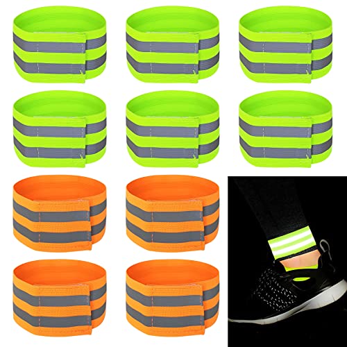 3-tlg. Kinderwagen Reflektoren Set - Neon Gelb 12x12cm Mit Klettverschluss