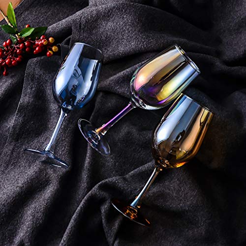 Copas de champán arco iris de vidrio colorido para vino cristal tinto colección flauta 5