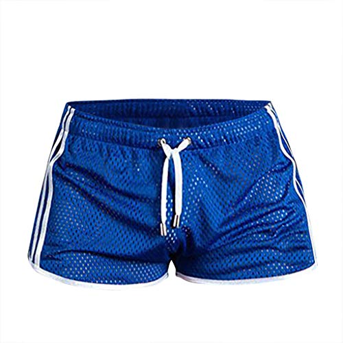 Pantalones cortos de malla para hombre, pantalones de playa de 3 pulgadas, pantalones cortos de natación de secado rápido, pantalones cortos de natación con cordón para correr, cintura elástica