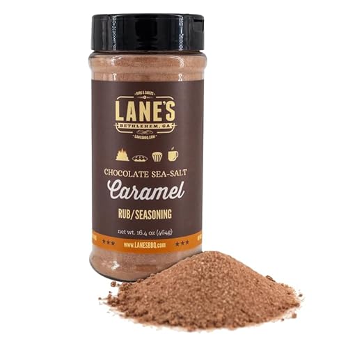 Lane's Chocolate Sea-Salt Caramel Seasoning, All-Natural Sea Salt Caramel Chocolate Seasoning for Cake, Hot Beverages & Popcorn Flavoring Seasoning, No MSG, No Preservatives, Gluten-Free, 16.4 Oz