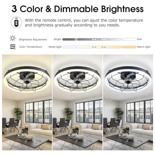 Ceiling-Fan-with-Lights-and-Remote-Modern-Retractable-Ceiling-Fan-Flush-Mount-Low-Profile-Fandelier-Ceiling-Fan-with-Dimmable-LED-Light-Living-Room