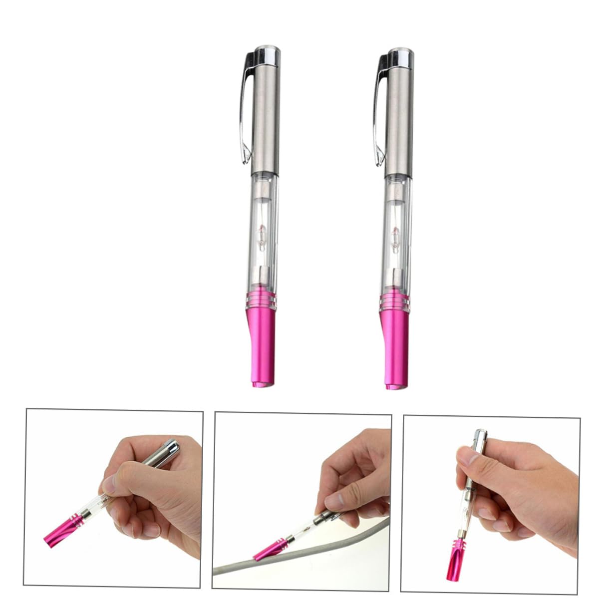 2pcs Auto Ignition Test Pen Portable Spark Plug Wire Tester with High Brightness Bulb for Coil and Distributor Diagnostics Easy Carry Automotive Diagnostic Tool for Engine Spark