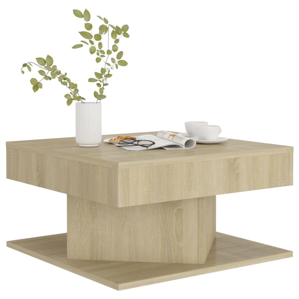 vidaXL - Couchtisch Sonoma-Eiche 57x57x30 cm Spanplatte