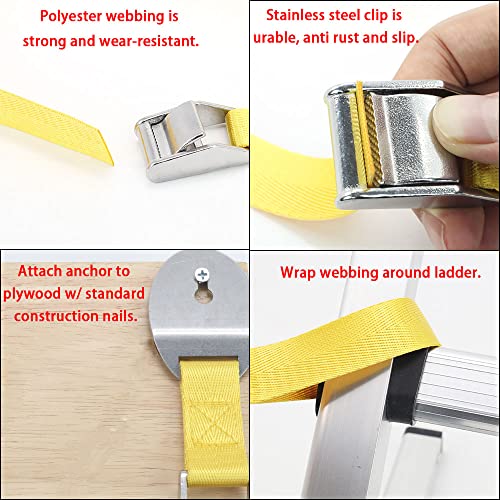Scottchen Pro Safety Ladder Strap Leash For Ladder Fix And Stabilize - 2Pcs #TOP3