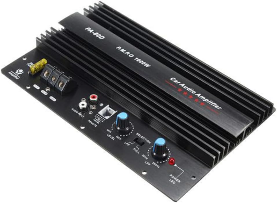 12v 1000w Car Audio Subwoofer Built- Converters Inputs Full Range Speaker Amp