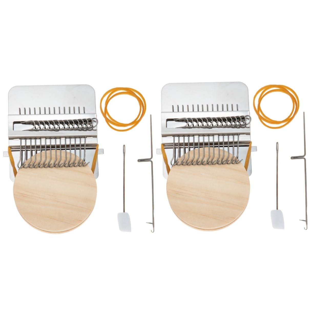 Uonlytech 2 Juegos Mini Telar de Tejer Portátil Herramienta para Principiantes y Avanzados Accesorios de Diy para Manualidades y Proyectos
