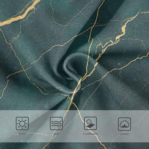 Teal Marble Texture Gold Vein Panties for Girl Toddler Underwear Floral Cotton Pattern Kids Briefs Undies 2t3