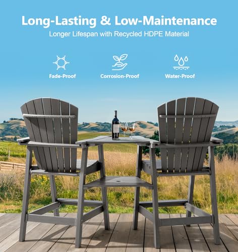 image for PASAMIC Tall Adirondack Chair Set of 2 with Removable Double Connectin