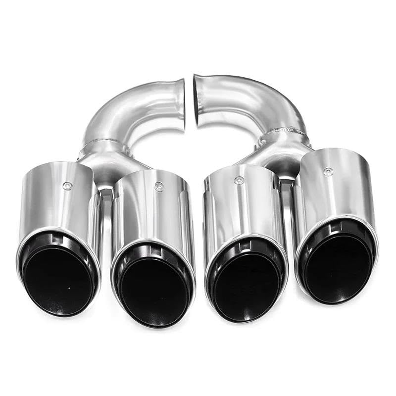 Embout de silencieux pour Cayenne 958 2011-2014 - Tuyau d'échappement inox argenté Silver Long
