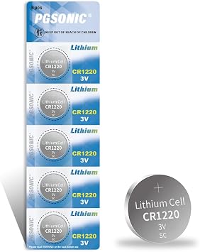 PGSONIC CR1220 3V Lithium Battery 5pcs