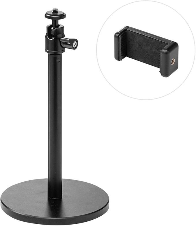 Amazon.co.jp サンワダイレクト WEBカメラ用スタンド 卓上 1/420UNCインチネジ スマホホルダー付 高さ21～42