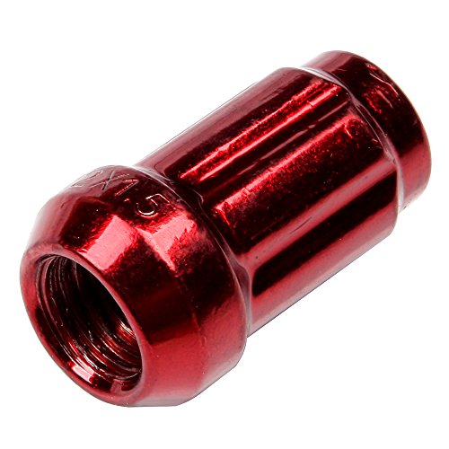 Image of SCITOO 24Pcs M12x1.5 Wheel Lug Nuts Set 1.37 inch Tall 3 /4 inch Hex Cone Seat | 12x1.5 Closed End Lug Nuts+2Key fit for Toyota 1997-2016 for Camry,1997-2016 for 4Runner,2000-2006 for Tundra OEM Factory Red