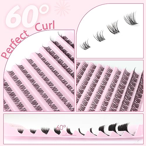 Parriparri Cluster Lashes with Clear Band 120Pcs Individual Lash Extensions 8-16MM False Eyelashes Extension Natural Look Wispy Fluffy DIY Lash Clusters - Image 3