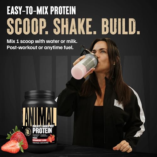 Image of Animal Whey Isolate Protein Powder, 25G High Protein | Strawberry 2LB