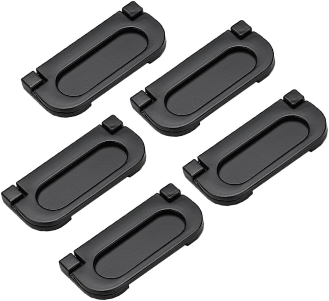 ARTIBETTER Modern Black Cabinet Handle Pulls for Cabinet Wardrobe 5pcs