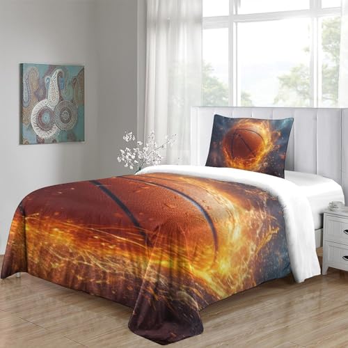 Parure de lit basket 135x200 fermeture éclair pour lit d'ado net