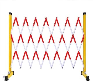 Expandable Metal Barrier 1.2m x 6m - Durable Folding Traffic Blocker for Driveways Schools Hospitals Industrial Safety Pedestrian Guardrail - Easy to Set Up
