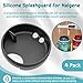 LUTQ 4-Pack Silicone Splashguard Compatible with Nalgene Splash Guard 32 Oz 53mm Wide Mouth Water Bottle Accessories, Fit for All Wide-Necked Bottles with 53 mm Opening, Obsidian Black