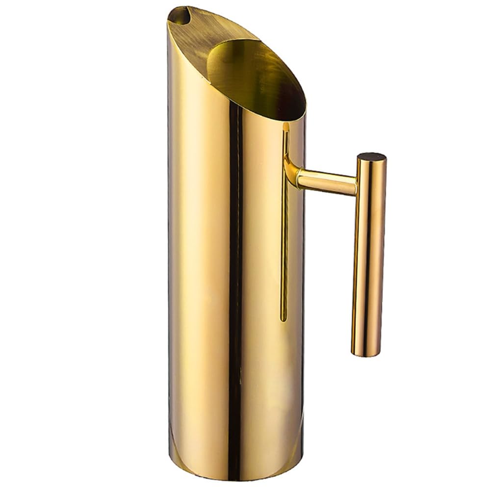 Aundhegrtt Stainless Steel Cold Water Kettle Large Capacity 1.5/2L Perfect for Coffee for Juice Wine Brewing 1.5L