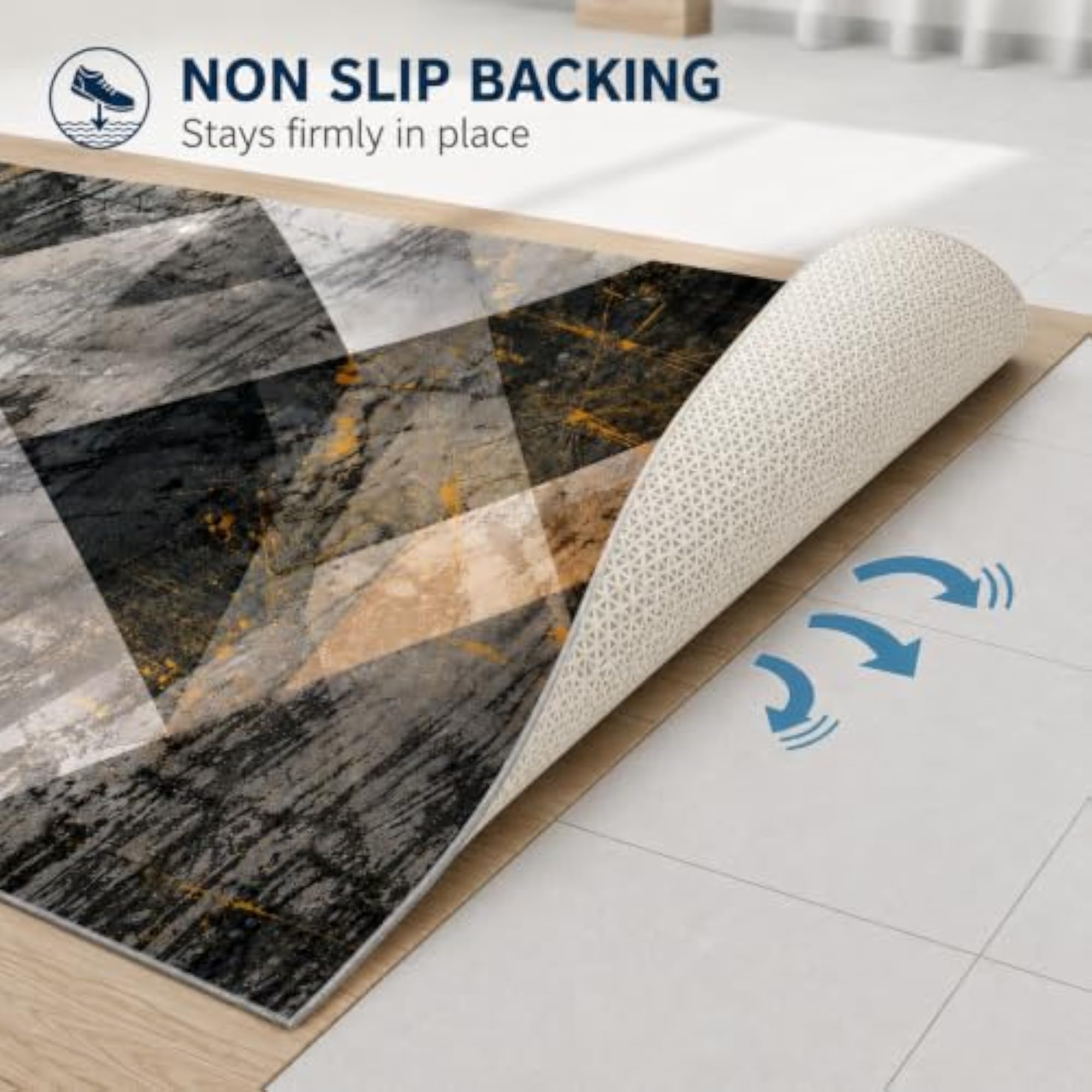 Traditional Printed Floor Rug, Elegant Border
