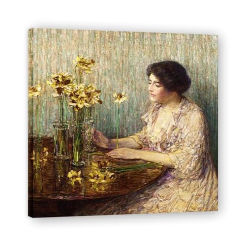 Tableau sur Toile Jonquilles Childe Hassam impressionnisme 60x60cm