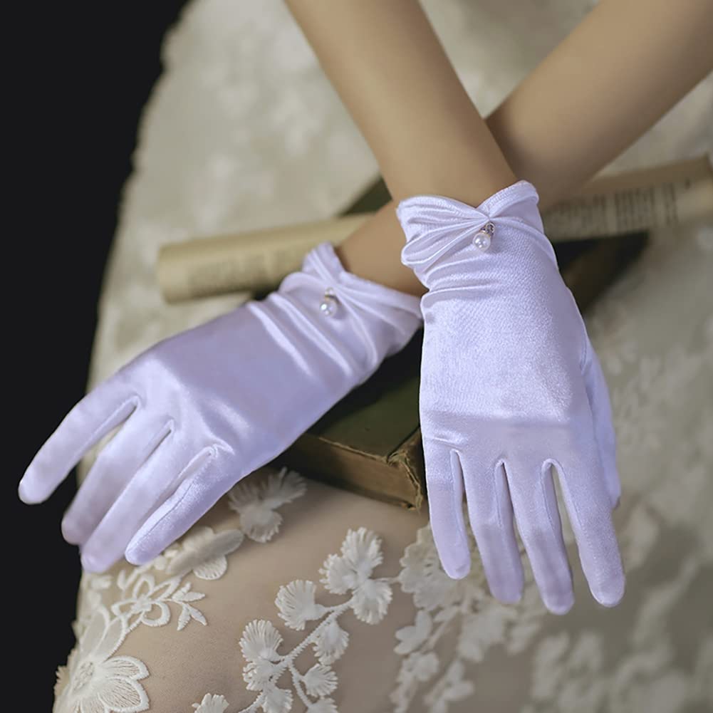 Gants Courts En Satin Pour Femme Gants Soie Femme De Danse De Marié