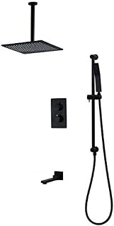 shower head Dusch, duschset Elektropläterad premiumkvalitet mässing fyrkantig blandningsventil Badrumskran fyrkantig duschmunstycke för badrum rainfall shower head