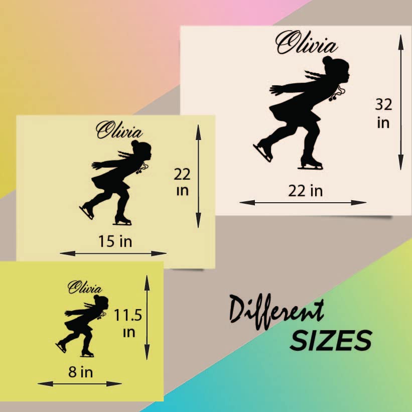 Vinilo Decorativo Pared Figura Patinaje Niña 2375 miniatura 2