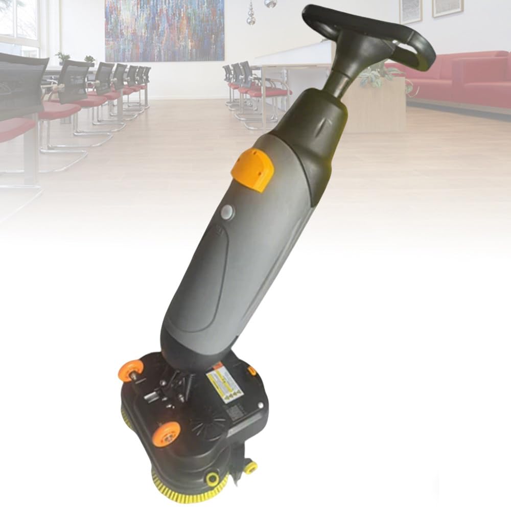 Fregadora Suelos,Pulidora Y Abrillantadora Suelos Multifuncional,Tanques 4,5 L + 7,5 L,360° Cepillo Rotativo,para Restaurantes,Hospitales,Oficinas,Escuelas Gray