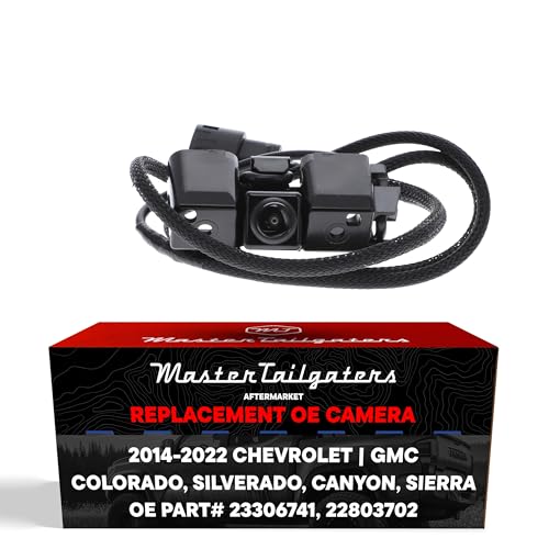 Master Tailgaters Replacement for Chevrolet Silverado (2014-2015), Colorado (2017-2021) / GMC Sierra (2014-2016), Canyon (2015-2022) Backup Camera OE Part 23306741, 22803702