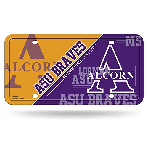 Rico Industries NCAA Alcorn State Braves Metal License Plate Tag, 6 x 11.5