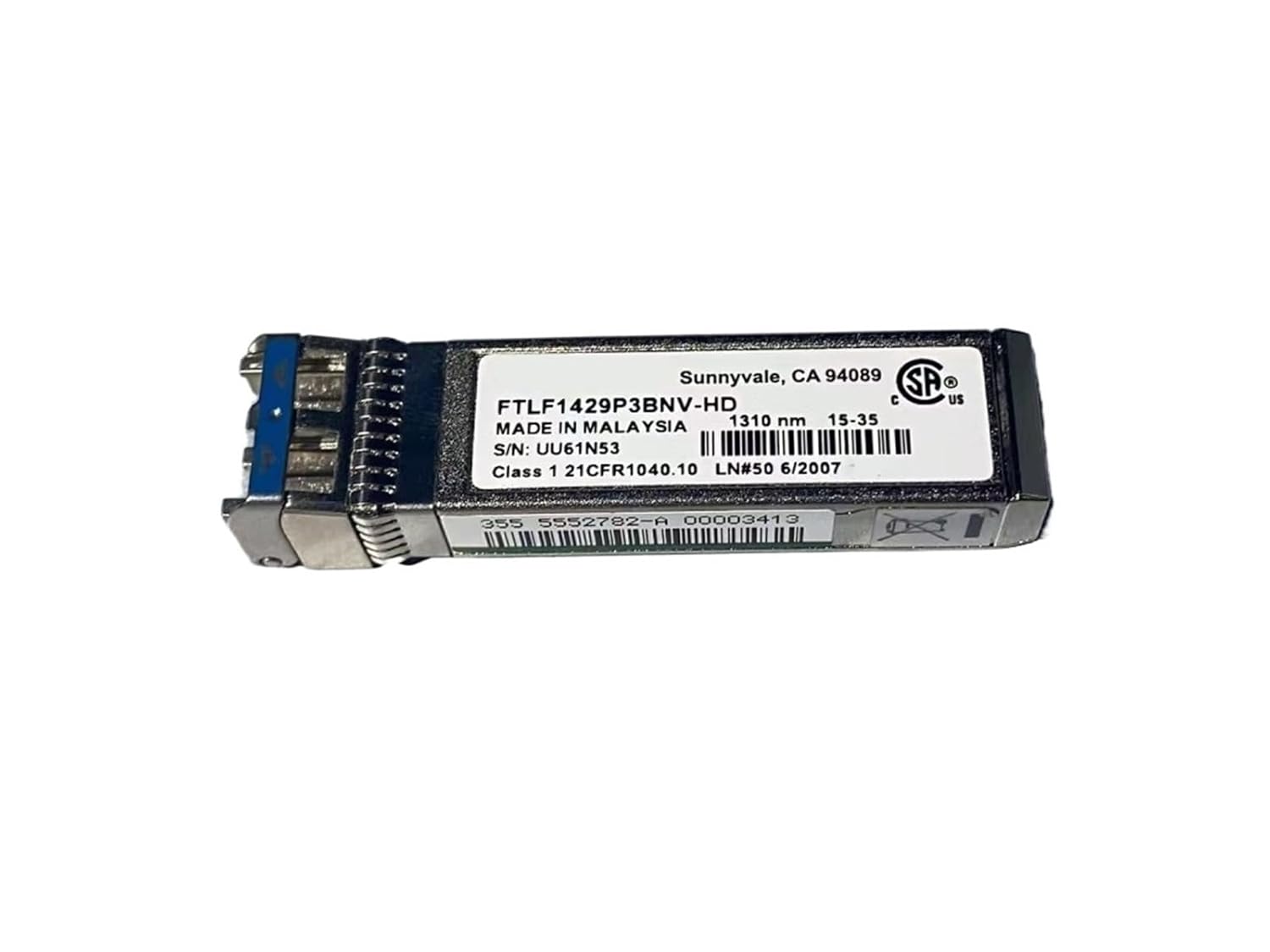 FTLF1429P3BNV-HD 16G Fiber Module Sfp 5552782-A Storage HDS/16gb 1310nm 10km Single Mode Optical Fiber