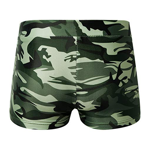 Easyforever Kids Girls Athletic Sport Bottoms Activewear Ballet Dance Gymnastics Camouflage Boy-Cut Shorts Green 10-12 #TOP1