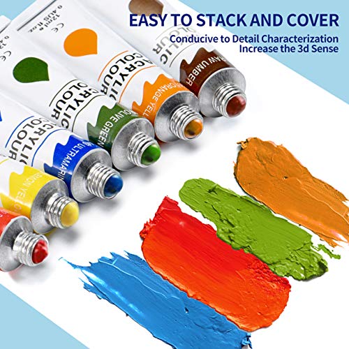 image for TOPELEK Artist Brushes Set for Fine Detailing & Art Painting, Acrylic&