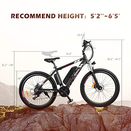 Buy Rinkmo Electric Bike Adults Electric Mountain Bike 26in Power