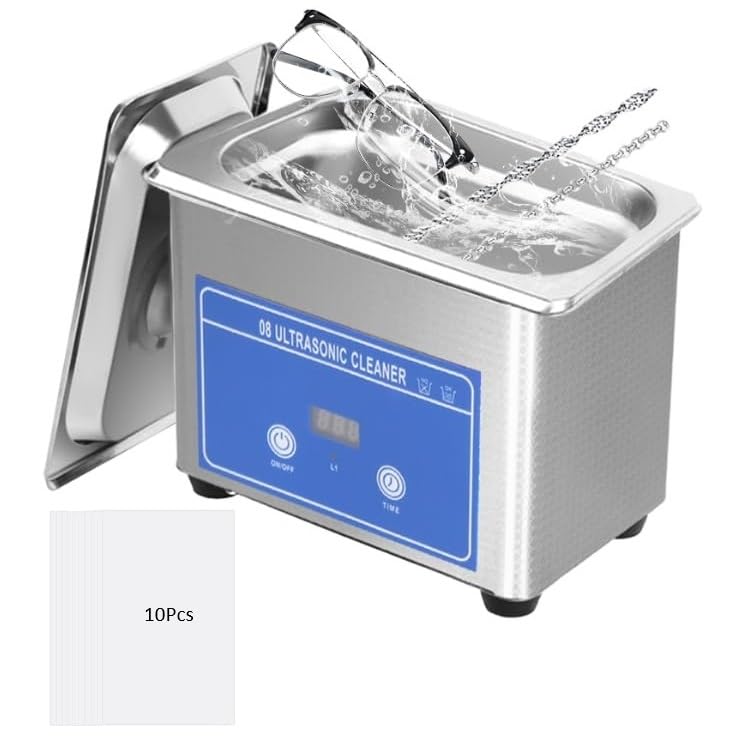 Nettoyeur à ultrasons 35W haute performance pour détacher bijoux et lunettes