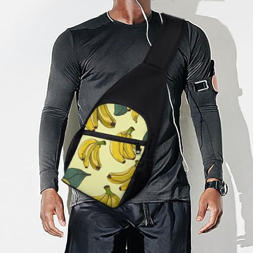 Bolso cruzado casual con estampado de banana grande miniatura 7