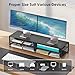 ECOLOVI 2-Tier Computer Monitor Stand Riser, Desk Organizer for Monitor, Printer & Laptop Stand, Desktop Workspace Organizers for Office Supplies(Black)