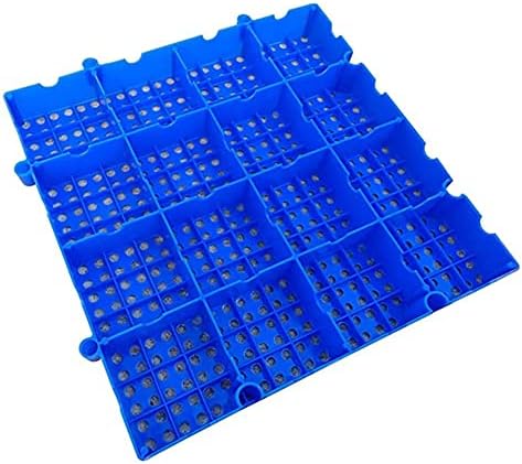 Lightweight Interlocking Plastic Pallets - Moisture-Proof Storage Shelves for Warehouse & Basement, Breathable Design, 3cm Thick, Blue, 30x30cm - Perfect for Goods Storage.