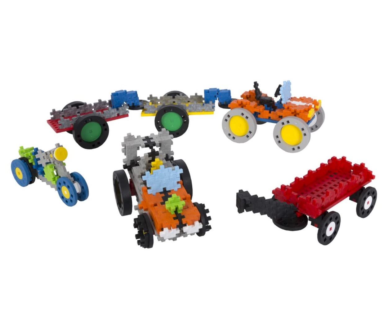 Plus-Plus 9607016 Kreativ-Bausteine, Learn to Build Fahrzeuge-Set, Konstruktionsspielzeug, PlusPlus Go, 800 Teile, Basic
