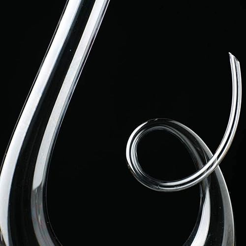 Miniatura 4 de Decantador de vino de cristal 100% sin plomo transparente profesional decantador para el hogar, decantador de caracol de río rápido (color : lazo