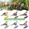 LWINGFLYER 12pcs Artificial Simulation Foam Feather Bird 3.5inch Mini Sparrow Clip on Ornaments for Crafts Seasonal Display Wreaths Decoration Tree Decor Party Accessories
