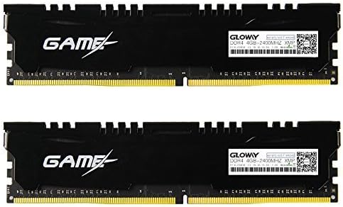 Memory DDR4, 8GB(4GBX2) 2400MHz PC4 19200 CL17 1.2V Desktop Ram with Heatsink Double Channel