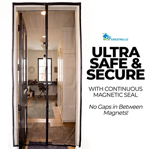 Fenestrelle Magnetic Screen Door - Large 39” X 83" Door Screen Magnetic Closure Porch Screen, Mesh Door Screen With Magnets Heavy Duty Fiberglass Mesh Screen To Keep Bugs Out, Premium Pet Screen #TOP4